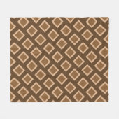 Elegant Beige Square Patroon Fleece Deken (Voorkant (Horizontaal))