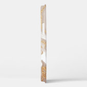 Elegant beige vloeibare marmer met gouden glitter Case-Mate iPhone case (Achterkant / Rechts)