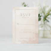 Elegant Beige Watercolor RSVP (Debout devant)