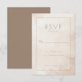 Elegant Beige Watercolor RSVP (Devant / Derrière)