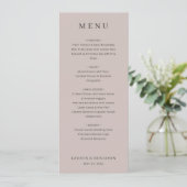 Elegant Beige Wedding Menu (Debout devant)