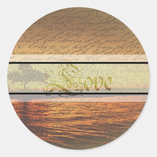 Elegant Beloved Wedding Stickers (Voorkant)