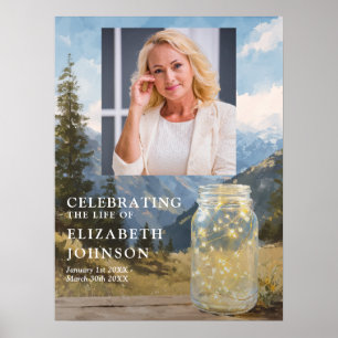 Elegant Berg Levensviering Welkomstbord Poster