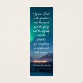 Elegant berglandschap noorderlicht Bijbel Mini Visitekaartjes (Voorkant)