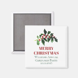 Elegant Berries Christmas Botanical Simple Magneet