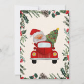 Elegant bessen Lijst kerstfeest uitnodiging (Achterkant)