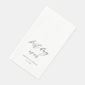 Elegant Best Day Ever Bruiloft Servet (Hoek)