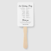 Elegant Best Day Ever Huwelijks Tijdschema Program Handwaaier (Achterkant)