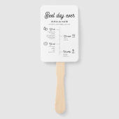 Elegant Best Day Ever Huwelijks Tijdschema Program Handwaaier (Voorkant)