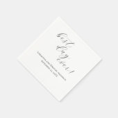 Elegant Best Day Ever Script Weddenschap Napkins Servet (Hoek)