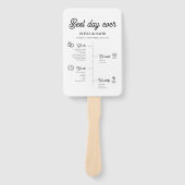 Elegant Best Day Ever Trouwdag Tijdlijn Programma Handwaaier (Voorkant)