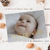 Elegant Best Gift Ever Holiday Baby Aankondiging