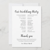 Elegant beste dag ooit bruiloft tijdlijn programma (Achterkant)