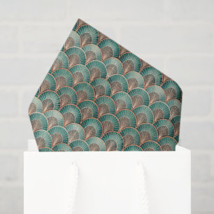 Elegant betegeld Art Deco patroon Tissuepapier