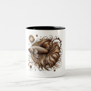 Elégant Betta Fish Café Mug Aquarelle Artistique