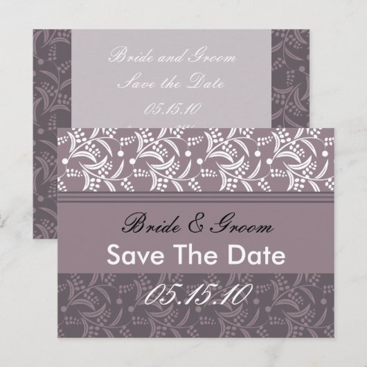 Elegant Bewaar de datum Briefkaarten (Voorkant / Achterkant)