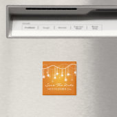 Elegant Bewaar de datum Shimmering Stars Sinaasapp Magneet (Insitu (Vaatwasser))