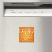 Elegant Bewaar de datum Shimmering Stars Sinaasapp Magneet (Insitu (Vaatwasser))