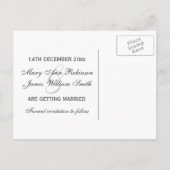 Elegant Bewaar de datum sprankelende lijnen zwart Aankondigingskaart (Achterkant)