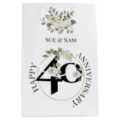 Elegant, bewerkbaar 40e Jubileum Medium Cadeauzakje (Voorkant)