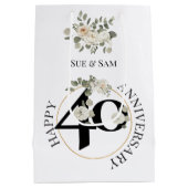 Elegant, bewerkbaar 40e Jubileum Medium Cadeauzakje (Achterkant)