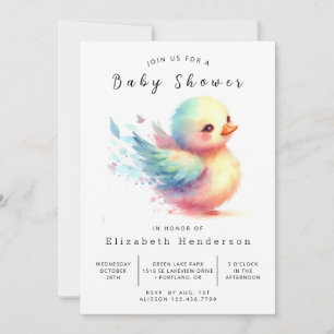 Elegant bewerkbaar Eend Eend Baby shower Kaart