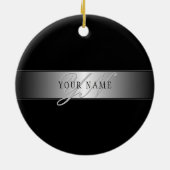 Elegant bewerkbaar monogramschrift schrijven | Bla Keramisch Ornament (Achterkant)