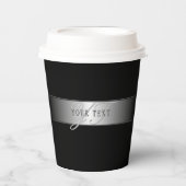 Elegant bewerkbaar monogramschrift schrijven | Bla Papieren Bekers (Voorkant)