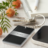 Elegant bewerkbaar monogramschrift schrijven | Bla Sleutelhanger (Voorkant Rechts)