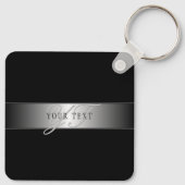 Elegant bewerkbaar monogramschrift schrijven | Bla Sleutelhanger (Achterkant)