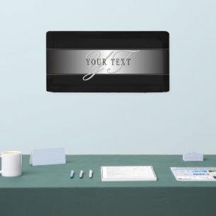 Elegant bewerkbaar monogramschrift schrijven Bla Spandoek