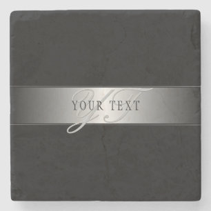 Elegant bewerkbaar monogramschrift schrijven Bla Stenen Onderzetter