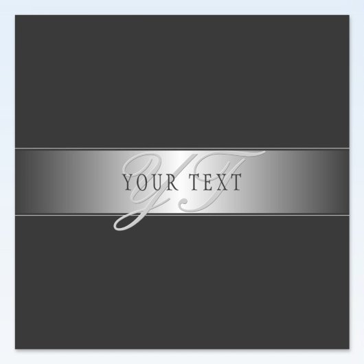 Elegant bewerkbaar monogramschrift schrijven | Bla Sticker