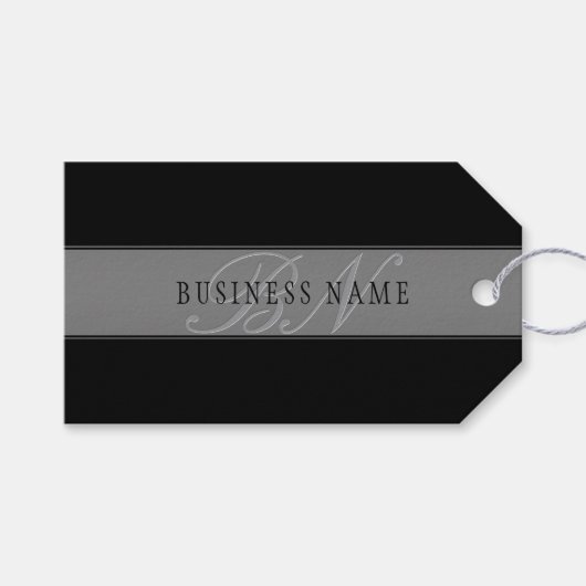 Elegant bewerkbaar script Bedrijfsnaam/andere teks Cadeaulabel (Voorkant (Horizontaal))