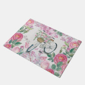 Elegant Bicycle en Flowers Deurmat (Schuin)