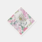 Elegant Bicycle en Flowers Servetten (Hoek)