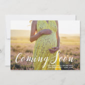 Élégant Bientôt Photo Faire-part de grossesse (Devant)