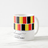 Elégant Bienvenue BELGIQUE DRAPEAU café Mug (Devant droit)
