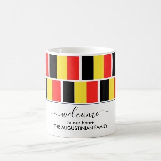 Elégant Bienvenue BELGIQUE DRAPEAU café Mug (Centre)