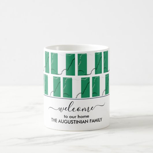 Elégant Bienvenue NIGERIA FLAG Coffee Mug (Centre)