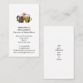 élégant | BIÈRES | Carte de visite du logo photo (Devant / Derrière)