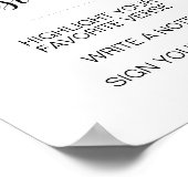 Elegant Bijbelgaasje Weddenschap Poster (Hoek)