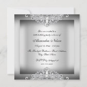 Elégant bijou diamant Anniversaire Fête Invitation (Dos)