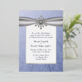 Élégant bijoux Mariage Foil Invitation (Debout devant)