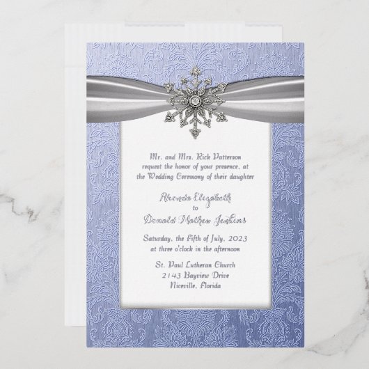 Élégant bijoux Mariage Foil Invitation (Enveloppe)