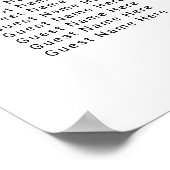 Elegant bijtend script I Do BBQ Seating Chart Poster (Hoek)