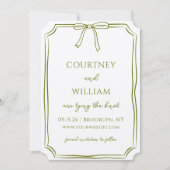 Elegant binden van de Knoop Hand-getrokken Bow Oli Save The Date (Voorkant)