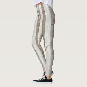 Elegant Birch Trees Forest Acrylic Artwork   Leggings