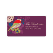 Elegant Bird In Paradise Mailing Label (Voorkant)