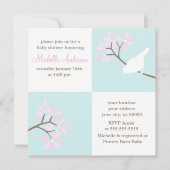 Elegant Birds Baby shower Kaart (Voorkant)